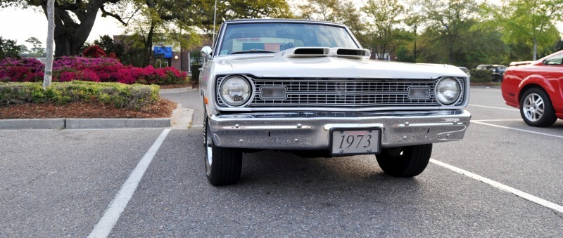 Mini Musclecar Is Ready To Boogie! 1973 Dodge Dart Swinger at Charleston, SC Cars and Coffee 2