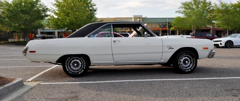 Mini Musclecar Is Ready To Boogie! 1973 Dodge Dart Swinger at Charleston, SC Cars and Coffee 25