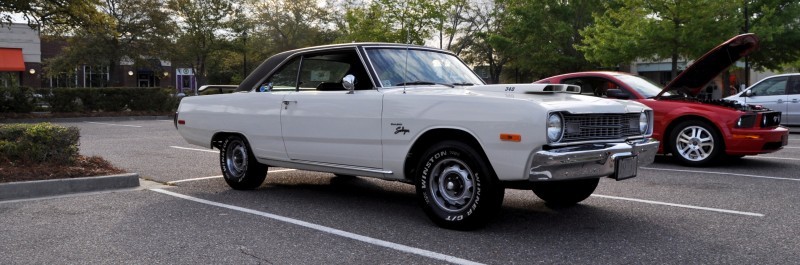 Mini Musclecar Is Ready To Boogie! 1973 Dodge Dart Swinger at Charleston, SC Cars and Coffee 30