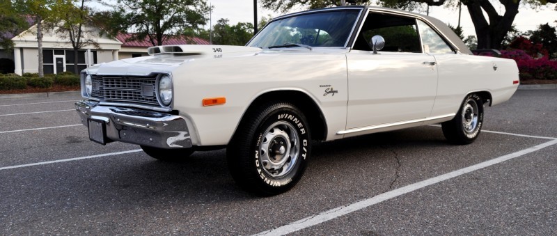 Mini Musclecar Is Ready To Boogie! 1973 Dodge Dart Swinger at Charleston, SC Cars and Coffee 7