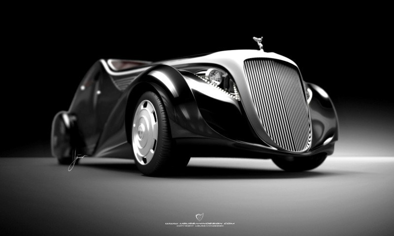 Car-Revs-Daily.com Compares Ugur Sahin Design's 2014 RR Round Door Coupe with Original 1925-34 Jonkheere 6