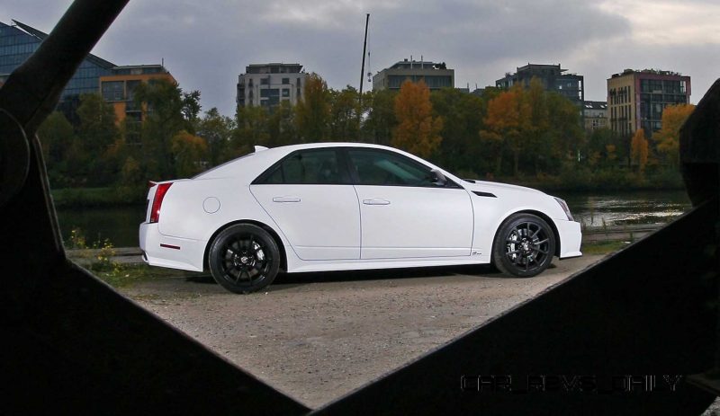 2012 Cadillac CTS-V with Satin White Wrap by CAMSHAFT 12