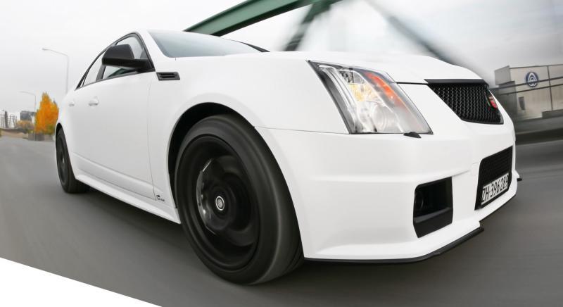 2012 Cadillac CTS-V with Satin White Wrap by CAMSHAFT 22