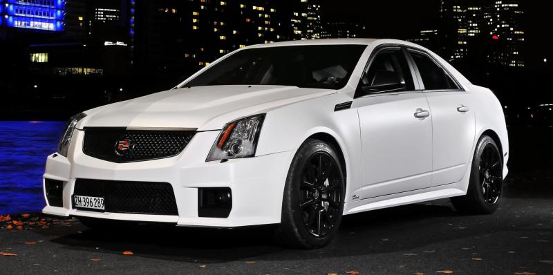 2012 Cadillac CTS-V with Satin White Wrap by CAMSHAFT 23