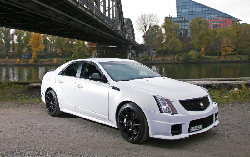 2012 Cadillac CTS-V with Satin White Wrap by CAMSHAFT 9