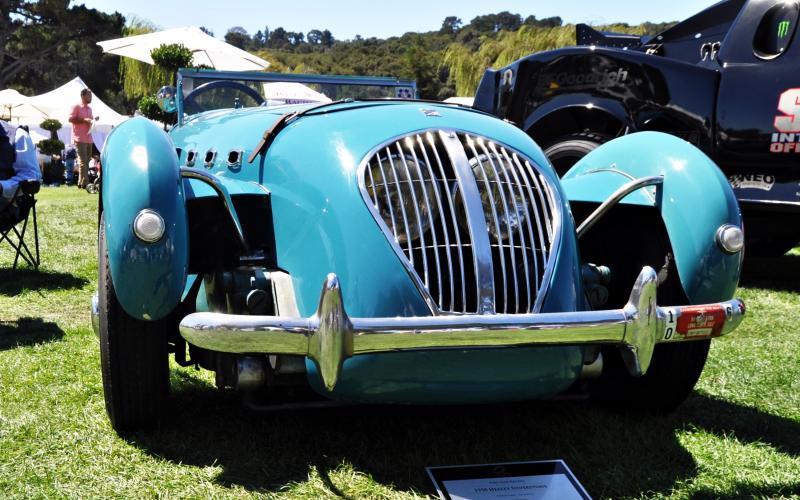 Quail Classics - 1950 Healey Silverstone Roadster Is Race-Optimized Aerolithe 12