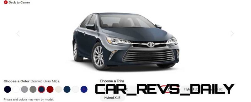 2015 Toyota Camry XLE Colors 19