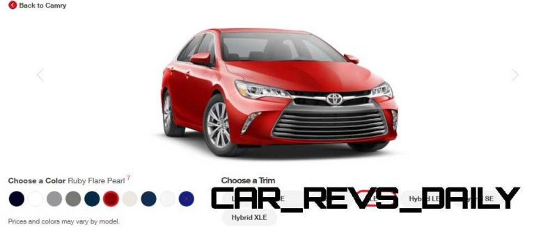 2015 Toyota Camry XLE Colors 24