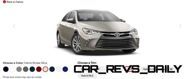 2015 Toyota Camry XLE Colors 29