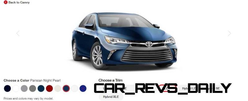 2015 Toyota Camry XLE Colors 34