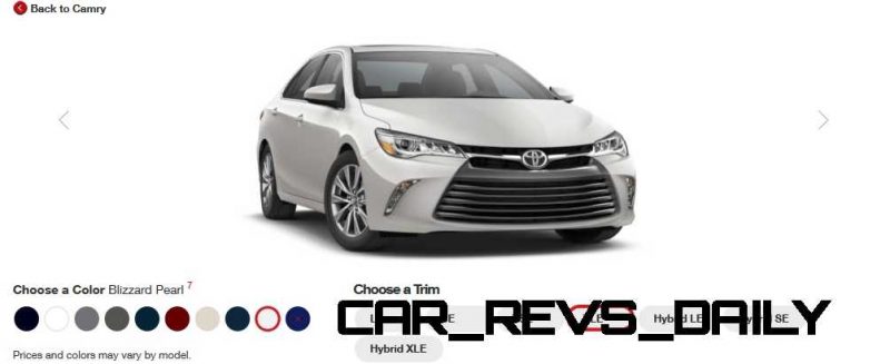 2015 Toyota Camry XLE Colors 38