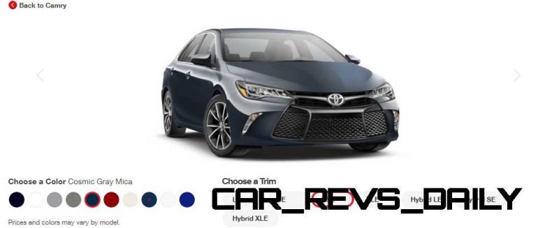 2015 Toyota Camry XSE Colors 19