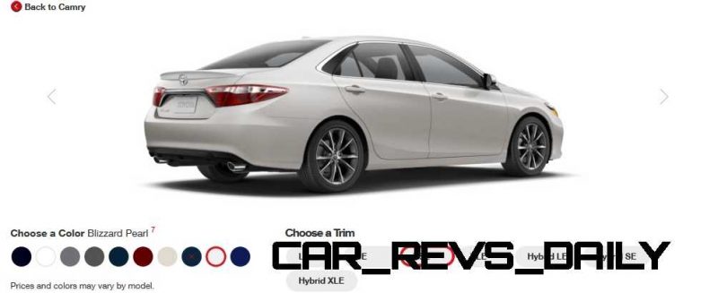 2015 Toyota Camry XSE Colors 31