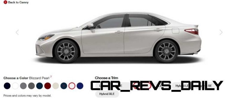 2015 Toyota Camry XSE Colors 32