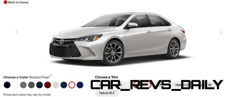 2015 Toyota Camry XSE Colors 33