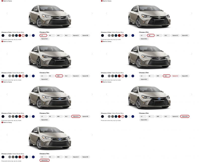 2015 Toyota Camry XSE Colors 39