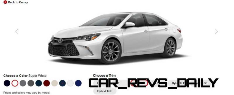 2015 Toyota Camry XSE Colors 9