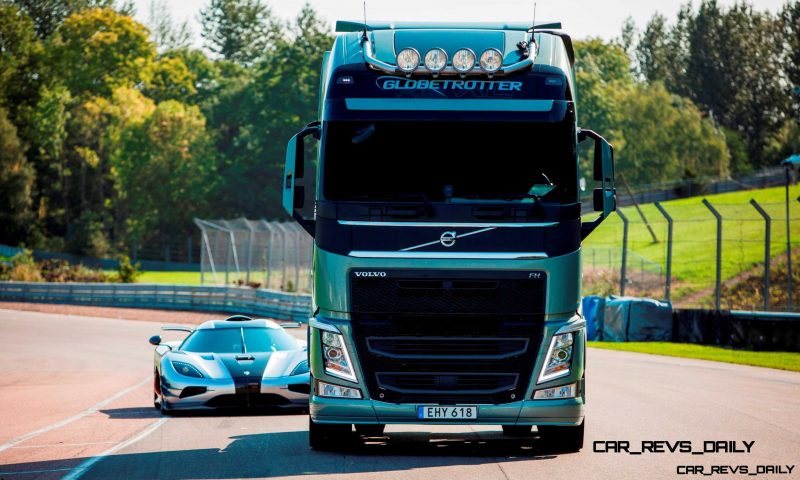 Fifth Gear's Tiff Needell Presents - Volvo FH Truck vs Koenigsegg One1 11