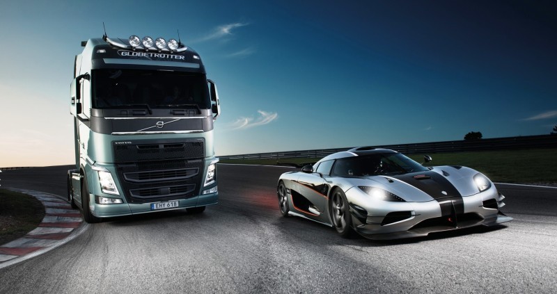 Fifth Gear's Tiff Needell Presents - Volvo FH Truck vs Koenigsegg One1 22