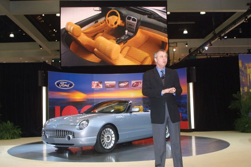 Ford’s 2001 Thunderbird Sports Roadster as seen at the 2003 Los Angeles Auto Show