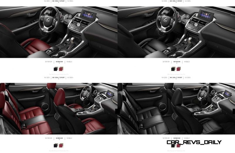 2015 Lexus NX200t F Sport Interior Colors 4-tile