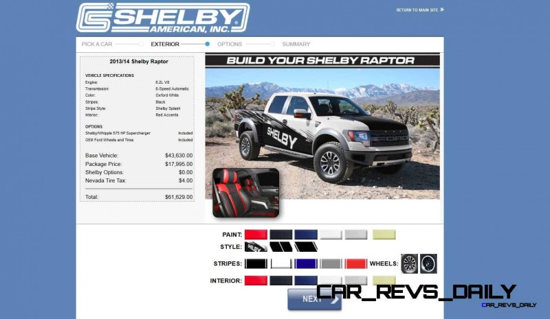 575HP SHELBY RAPTOR - Animated Colors and Options Guide 19