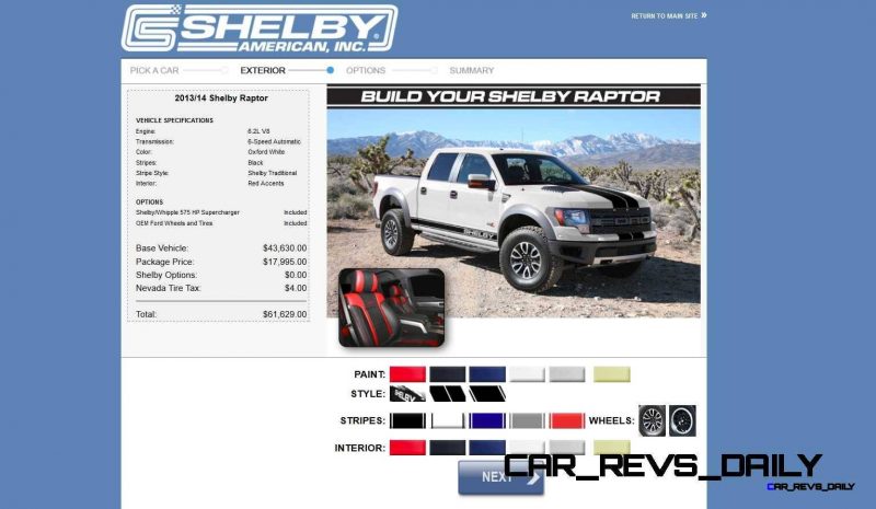 575HP SHELBY RAPTOR - Animated Colors and Options Guide 22