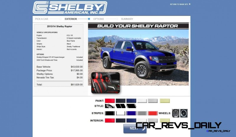 575HP SHELBY RAPTOR - Animated Colors and Options Guide 24