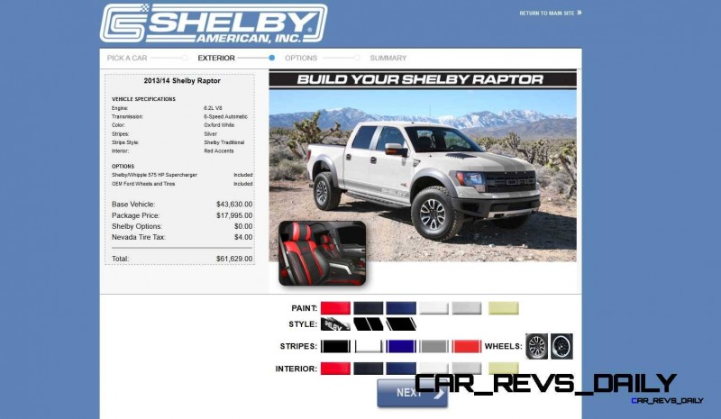 575HP SHELBY RAPTOR - Animated Colors and Options Guide 27