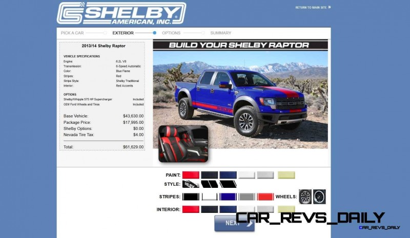 575HP SHELBY RAPTOR - Animated Colors and Options Guide 29