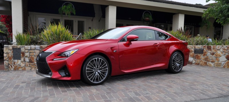 2015 Lexus RC-F in Red at Pebble Beach 10