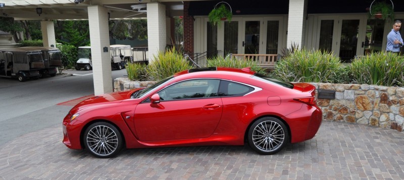 2015 Lexus RC-F in Red at Pebble Beach 101