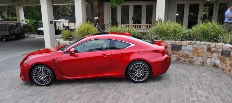 2015 Lexus RC-F in Red at Pebble Beach 102