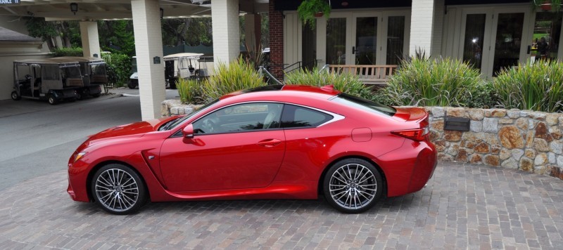 2015 Lexus RC-F in Red at Pebble Beach 103