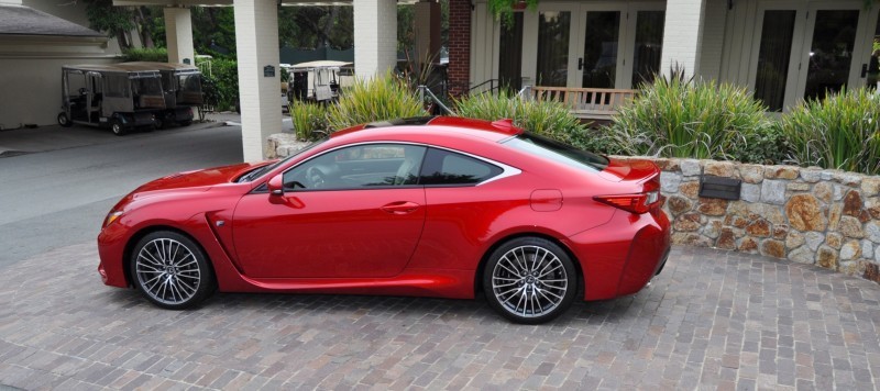 2015 Lexus RC-F in Red at Pebble Beach 104