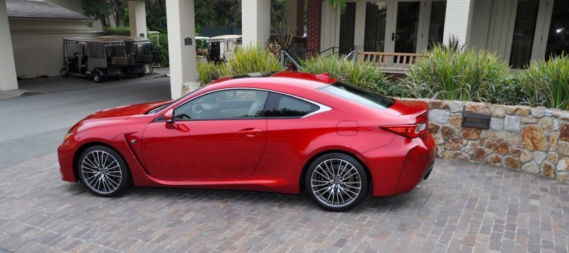 2015 Lexus RC-F in Red at Pebble Beach 105