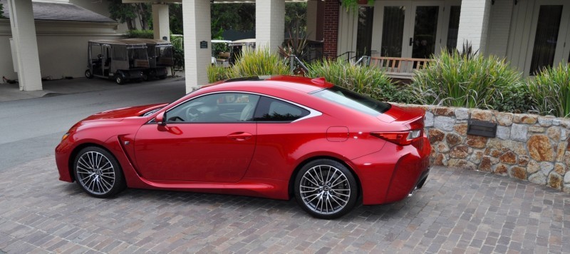 2015 Lexus RC-F in Red at Pebble Beach 106