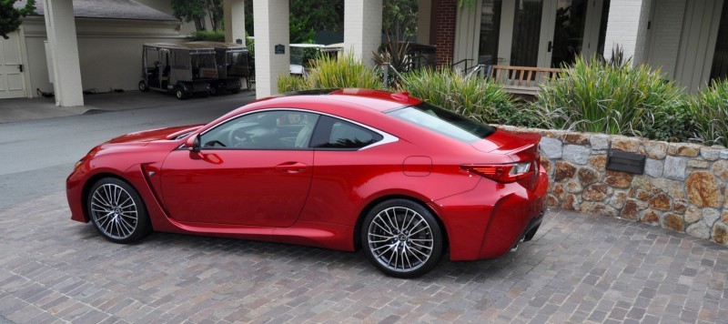 2015 Lexus RC-F in Red at Pebble Beach 107