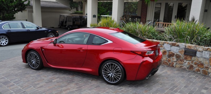 2015 Lexus RC-F in Red at Pebble Beach 108