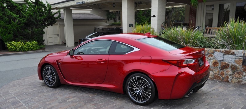 2015 Lexus RC-F in Red at Pebble Beach 109