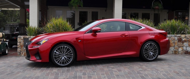 2015 Lexus RC-F in Red at Pebble Beach 11