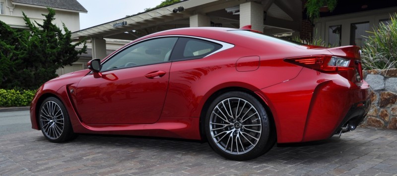 2015 Lexus RC-F in Red at Pebble Beach 110