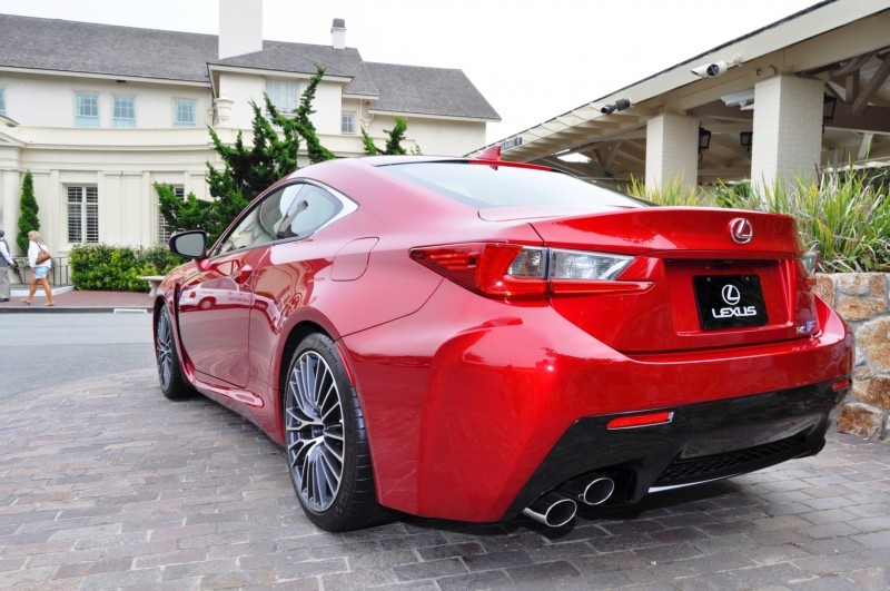 2015 Lexus RC-F in Red at Pebble Beach 111