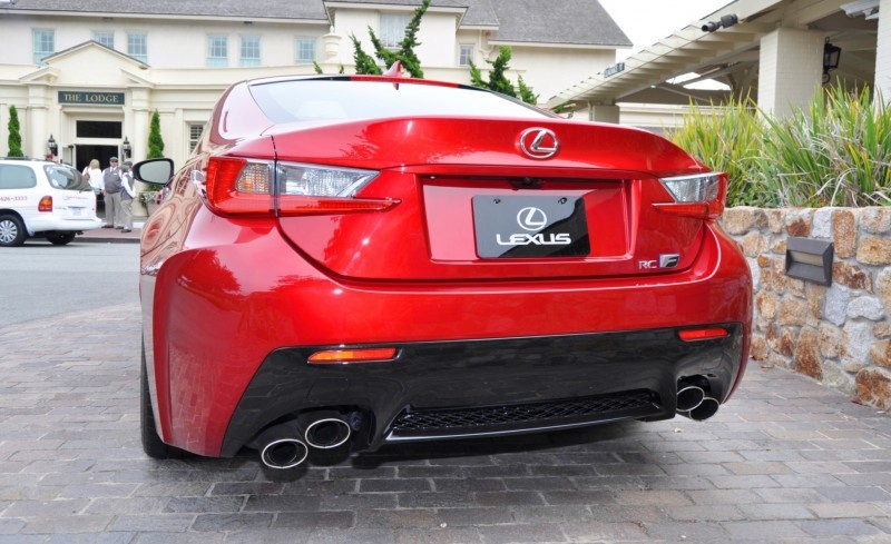 2015 Lexus RC-F in Red at Pebble Beach 112