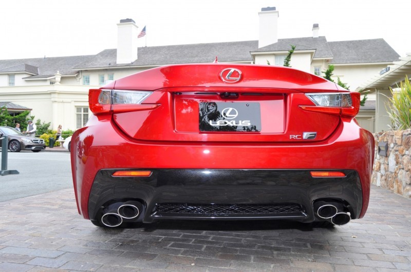 2015 Lexus RC-F in Red at Pebble Beach 113