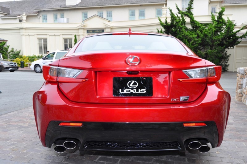 2015 Lexus RC-F in Red at Pebble Beach 114