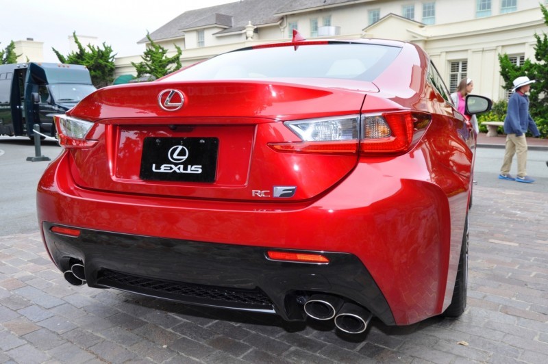 2015 Lexus RC-F in Red at Pebble Beach 115