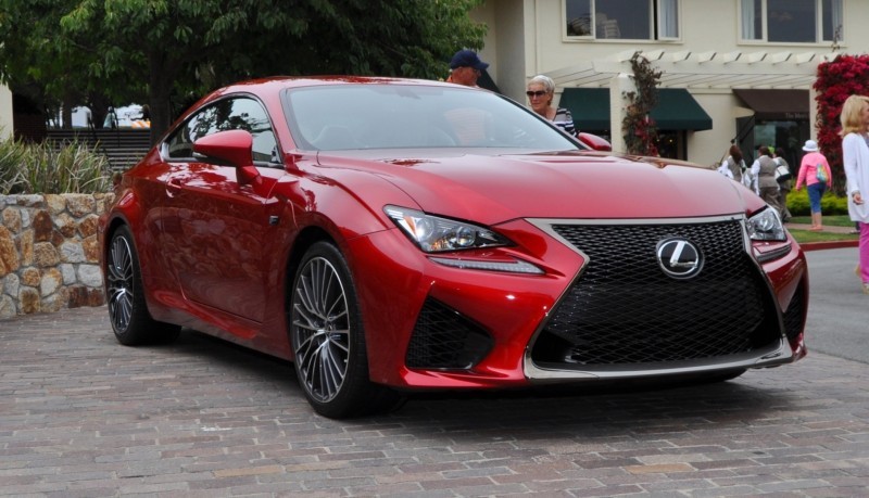 2015 Lexus RC-F in Red at Pebble Beach 1