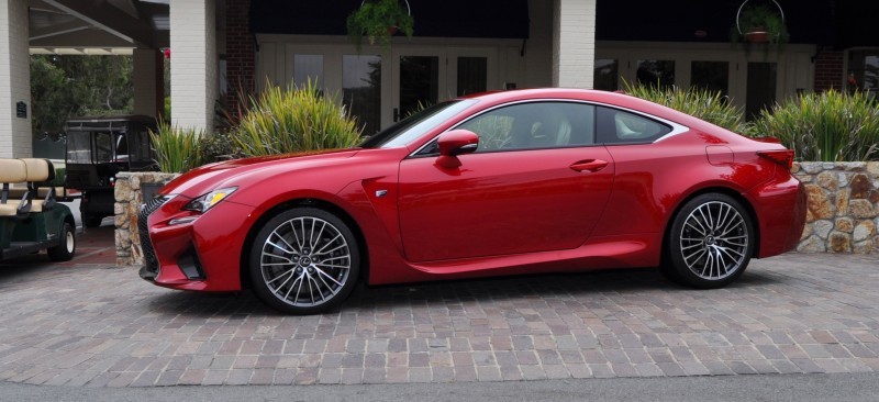 2015 Lexus RC-F in Red at Pebble Beach 12