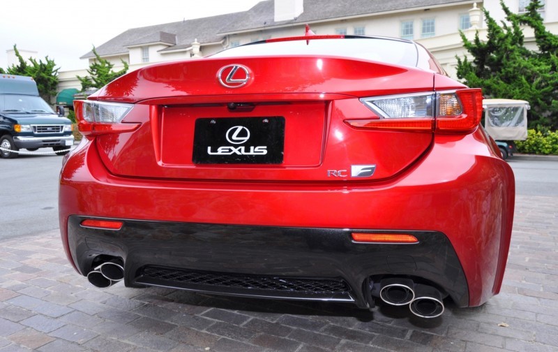 2015 Lexus RC-F in Red at Pebble Beach 120